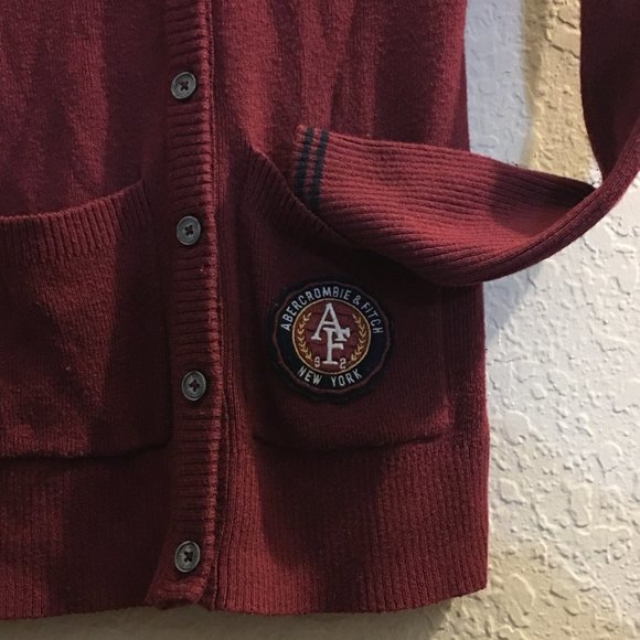 Maroon Abercrombie & Fitch Cardign - Picture 3 of 6